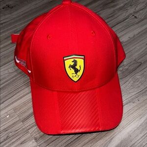 New Scuderia Ferrari Scudetto Red/Carbon Hat - Adjustable - Formula One Men